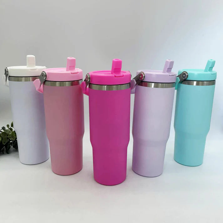 30oz Flip Straw Tumbler