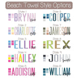 BLOCK NAME TOWEL PREORDER AFTER CHRISTMAS ARRIVAL
