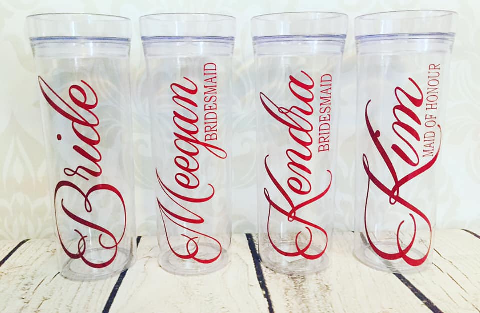 Clear Tumbler with straw