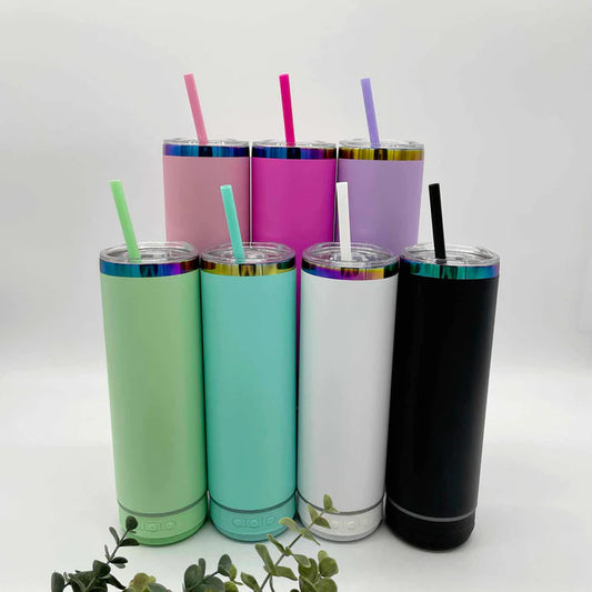 SPEAKER Macaroon Rainbow plated 20oz tumbler