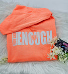 YOU ARE ENOUGH GLITTERED HOODIE