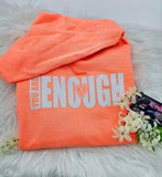 YOU ARE ENOUGH GLITTERED HOODIE