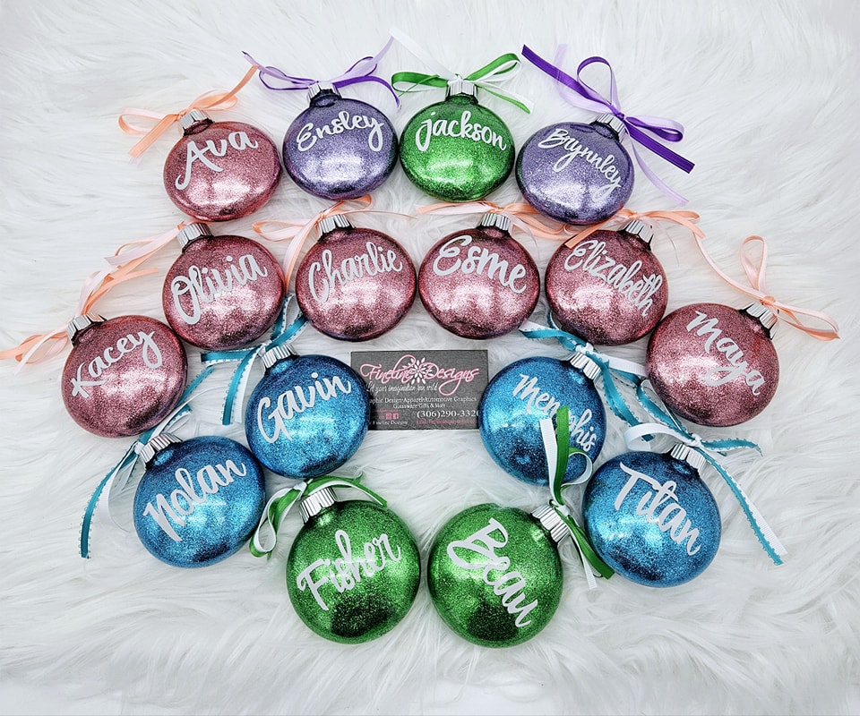 Glitter ornaments