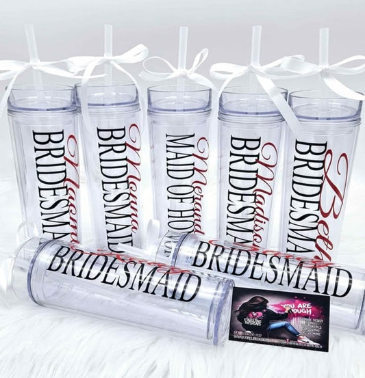 Clear Tumbler with straw