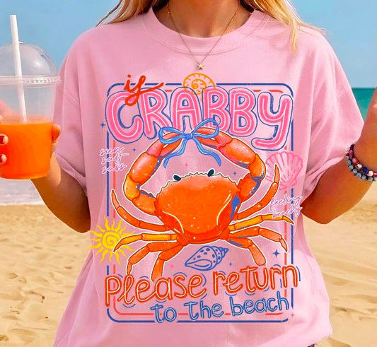 Crabby return to beach