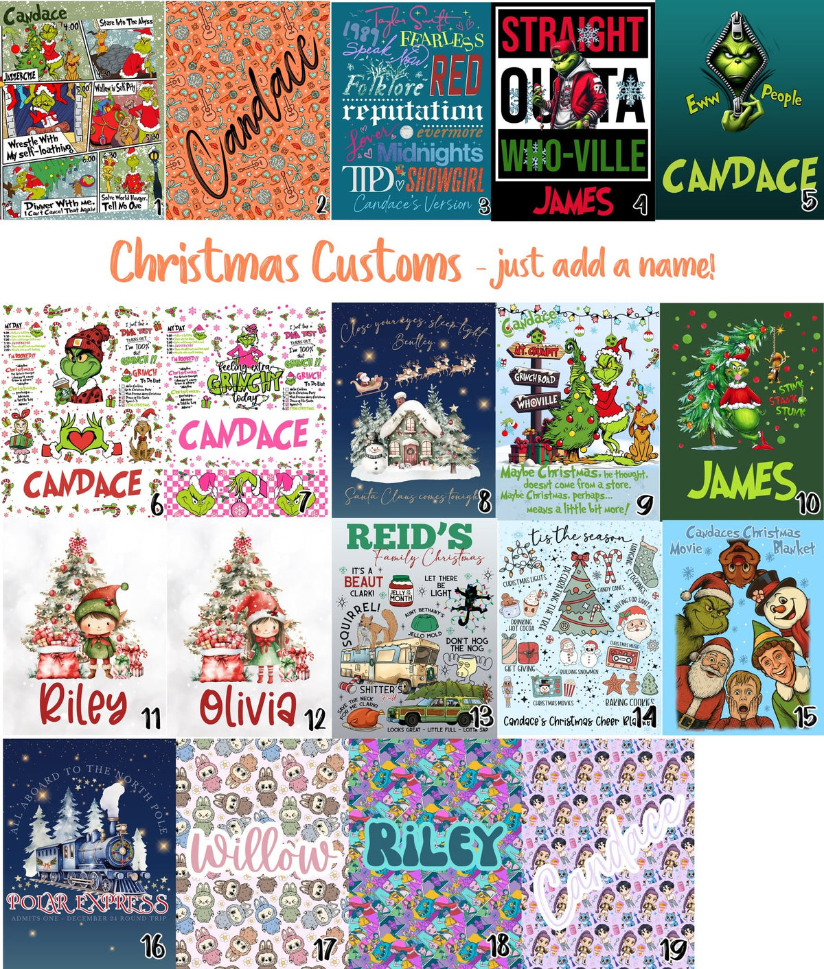 Exclusive name blankets - Closing Oct 13th