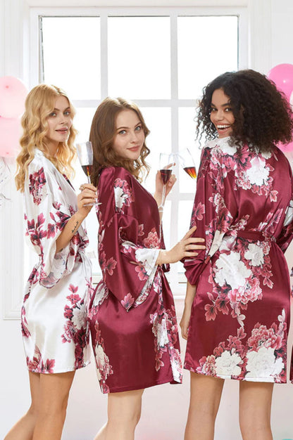 Floral Robe Satin