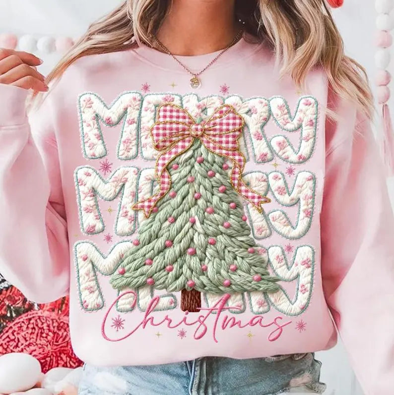 Faux Yarn Merry Christmas