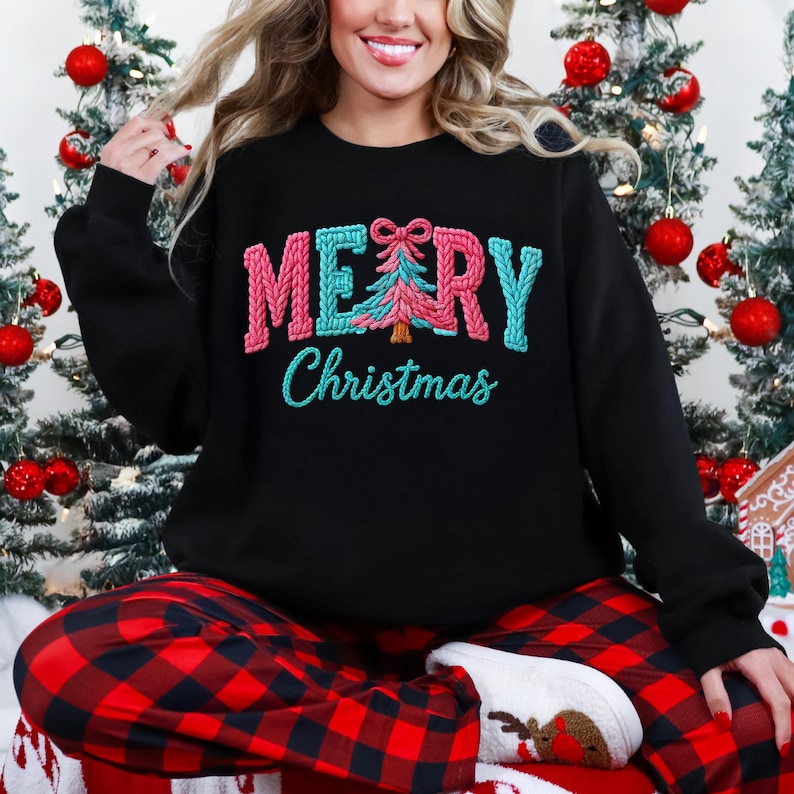 Faux Yarn Merry Christmas