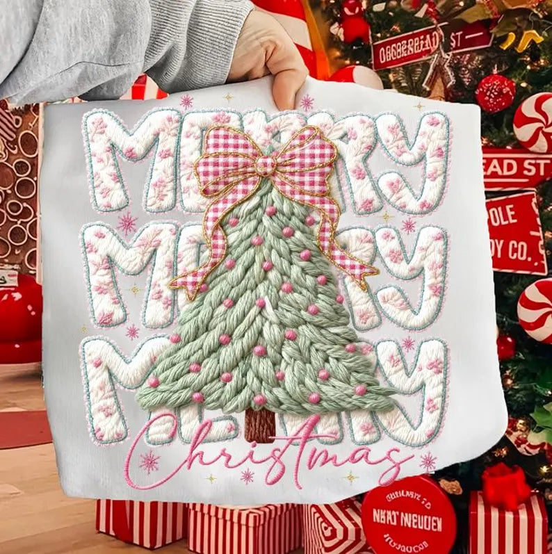 Faux Yarn Merry Christmas