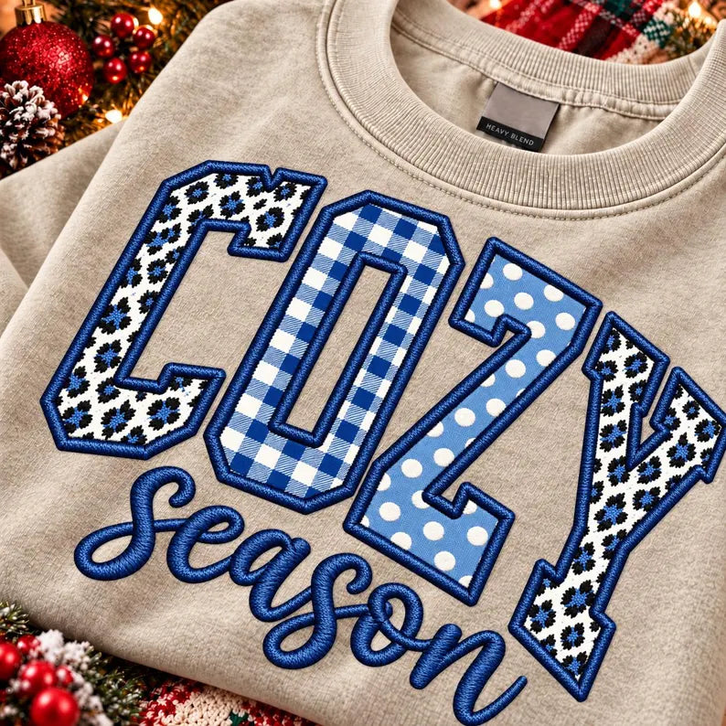 Faux Embroidered Cozy Season