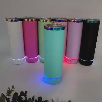 SPEAKER Macaroon Rainbow plated 20oz tumbler