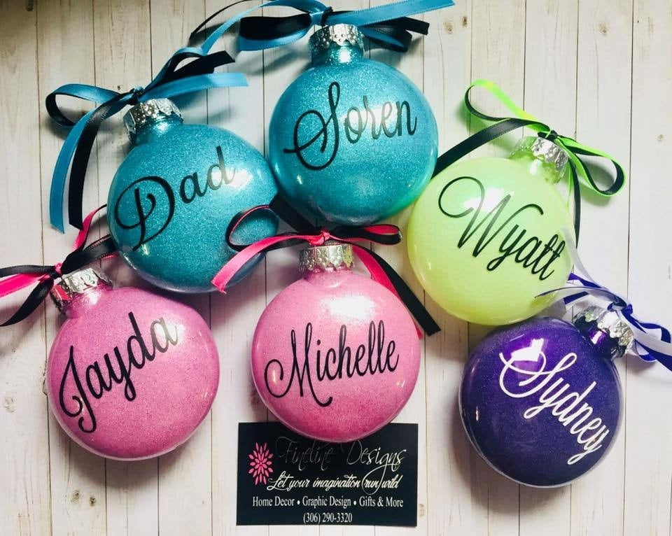 Glitter ornaments