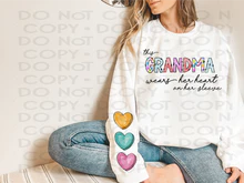 GRANDMA heart on my sleeve CREWNECK