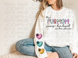 FURMOM heart on my sleeve CREWNECK