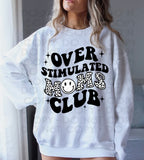 Over stimulated moms club - black font