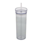 Clear Tumbler with straw