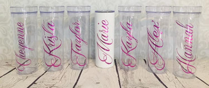 Clear Tumbler with straw